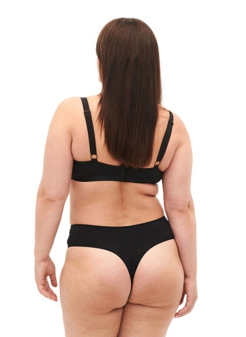 ZIZZI CZARNE MAJTKI STRINGI KORONKA 3PACK 116A