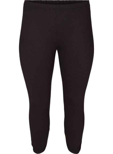ZIZZI CZARNE LEGGINSY 3/4 MARSZCZENIE 011W