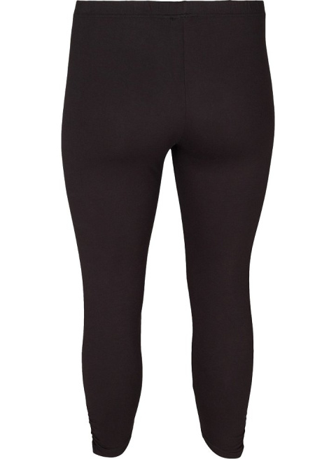 ZIZZI CZARNE LEGGINSY 3/4 MARSZCZENIE 011W