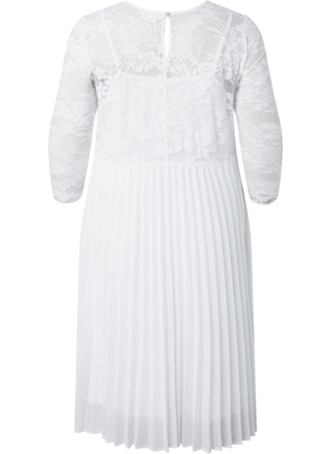 ZIZZI ELEGANCKA BIAŁA SUKIENKA KORONKA 902A ZIZZI ELEGANCKA BIAŁA SUKIENKA KORONKA 902A
