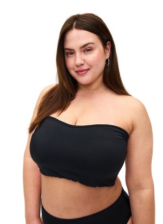 ZIZZI CZARNY TOP KĄPIELOWY BIKINI BEZ RAMIĄCZEK 726J