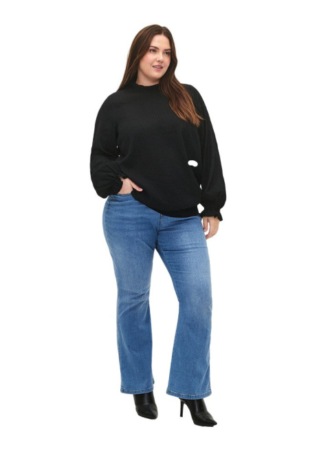 ZIZZI ELEGANCKA CZARNA BLUZKA DETALE 206A ZIZZI ELEGANCKA CZARNA BLUZKA DETALE 206A
