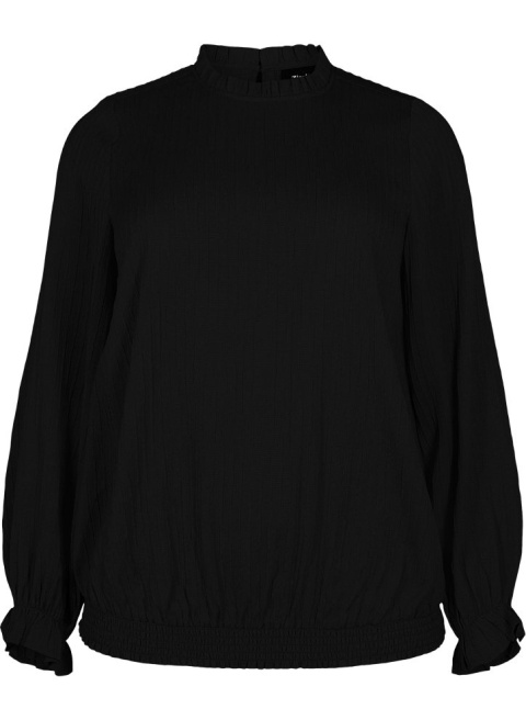 ZIZZI ELEGANCKA CZARNA BLUZKA DETALE 206A ZIZZI ELEGANCKA CZARNA BLUZKA DETALE 206A