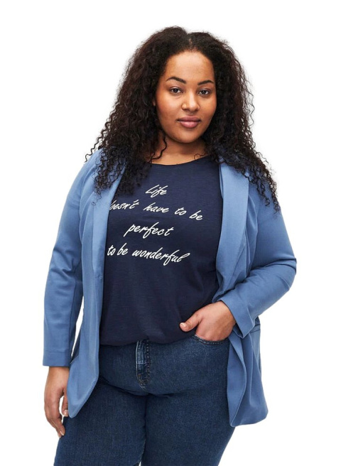 ZIZZI ELEGANCKA NIEBIESKA MARYNARKA 008J ZIZZI ELEGANCKA NIEBIESKA MARYNARKA 008J