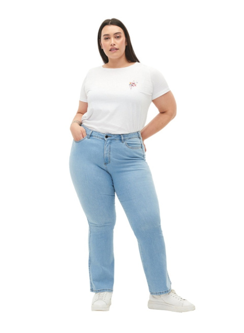ZIZZI KLASYCZNE JASNO NIEBIESKIE JEANSY BOOTCUT 664C ZIZZI KLASYCZNE JASNO NIEBIESKIE JEANSY BOOTCUT 664C
