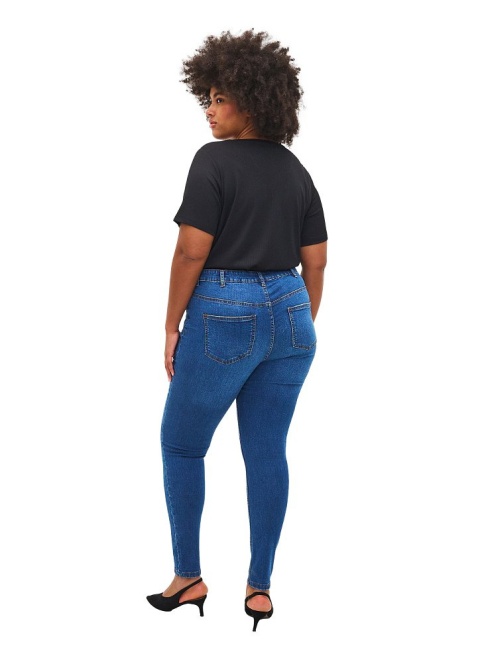 ZIZZI SPODNIE JEANSY SLIM FIT PRZETARCIA 077F