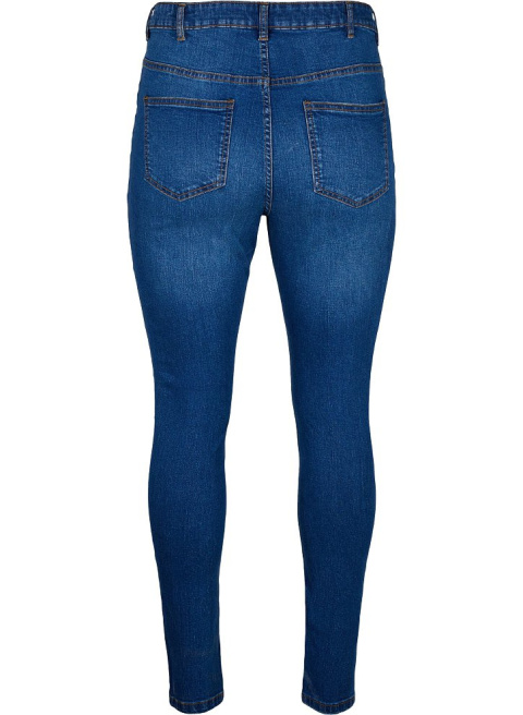 ZIZZI SPODNIE JEANSY SLIM FIT PRZETARCIA 077F