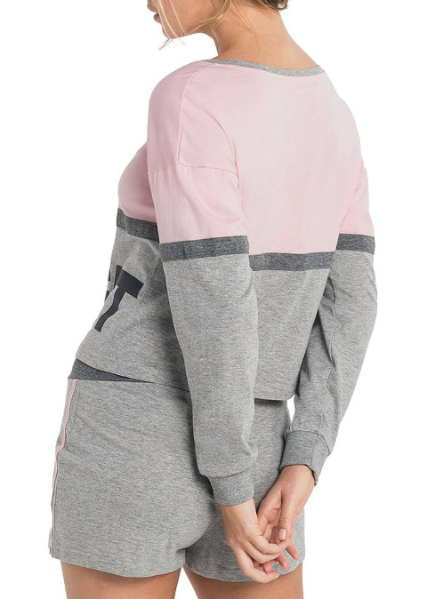 BPC WYGODNA BLUZA SZARA PUDROWY RÓŻ BAWEŁNA BP10 BPC WYGODNA BLUZA SZARA PUDROWY RÓŻ BAWEŁNA BP10
