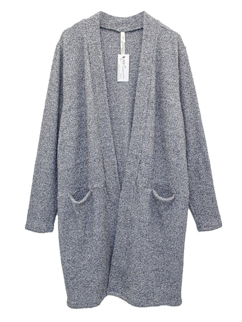 NY COLLECTION DŁUGI SZARY KARDIGAN SWETER NC01 NY COLLECTION DŁUGI SZARY KARDIGAN SWETER NC01