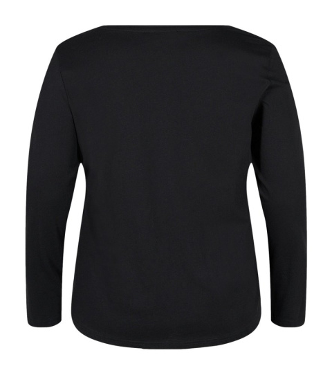 ZIZZI CZARNA BLUZKA BASIC DEKOLT 963F