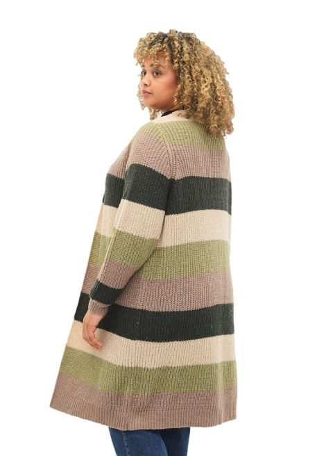 ZIZZI DŁUGI KARDIGAN SWETER PRĄŻKI 266A ZIZZI DŁUGI KARDIGAN SWETER PRĄŻKI 266A
