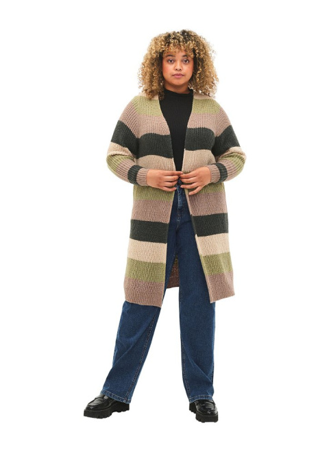 ZIZZI DŁUGI KARDIGAN SWETER PRĄŻKI 266A ZIZZI DŁUGI KARDIGAN SWETER PRĄŻKI 266A