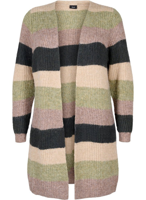 ZIZZI DŁUGI KARDIGAN SWETER PRĄŻKI 266A ZIZZI DŁUGI KARDIGAN SWETER PRĄŻKI 266A