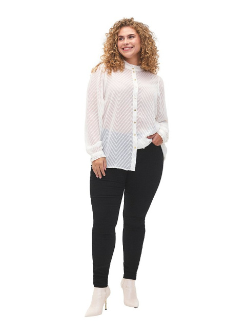 ZIZZI ELEGANCKA BIAŁA KOSZULA WZÓR 393A ZIZZI ELEGANCKA BIAŁA KOSZULA WZÓR 393A