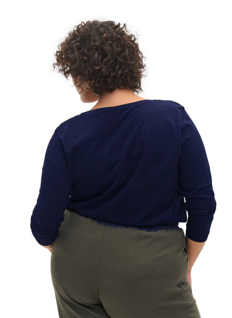 ZIZZI GRANATOWA BLUZKA BASIC DEKOLT 963F ZIZZI GRANATOWA BLUZKA BASIC DEKOLT 963F