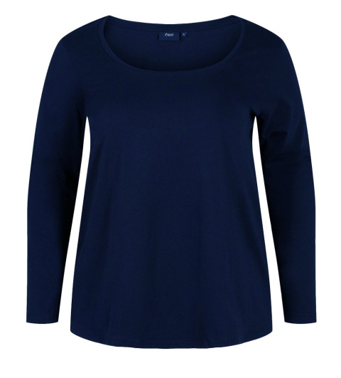 ZIZZI GRANATOWA BLUZKA BASIC DEKOLT 963F ZIZZI GRANATOWA BLUZKA BASIC DEKOLT 963F