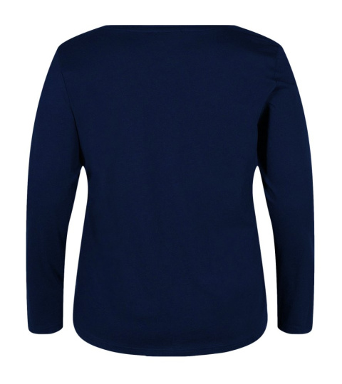 ZIZZI GRANATOWA BLUZKA BASIC DEKOLT 963F ZIZZI GRANATOWA BLUZKA BASIC DEKOLT 963F