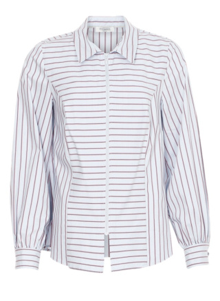 SHIRTMAKER BŁĘKITNA KOSZULA NA SUWAK PASKI S681