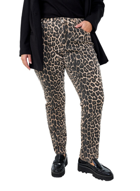 ZIZZI MODNE SPODNIE JEANSY W PANTERKĘ N82 076A ZIZZI MODNE SPODNIE JEANSY W PANTERKĘ N82 076A