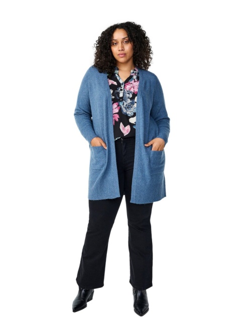 ZIZZI DZIANINOWY NIEBIESKI KARDIGAN 176B