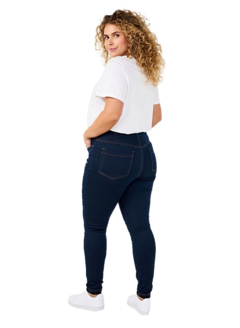 ZIZZI SPODNIE JEANSY SLIM RURKI GRANATOWE N82 TOBACCO 305L