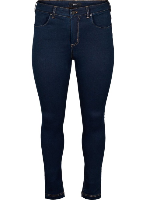 ZIZZI SPODNIE JEANSY SLIM RURKI GRANATOWE N82 TOBACCO 305L