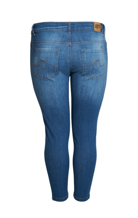 APRICO SPODNIE RURKI JEANSY BAWEŁNA 7/8 A090 APRICO SPODNIE RURKI JEANSY BAWEŁNA 7/8 A090