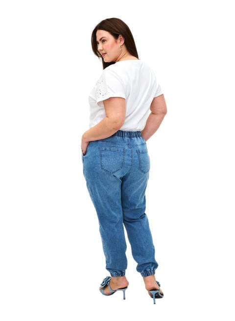 ZIZZI JEANSOWE NIEBIESKIE SPODNIE JOGGERY 066B