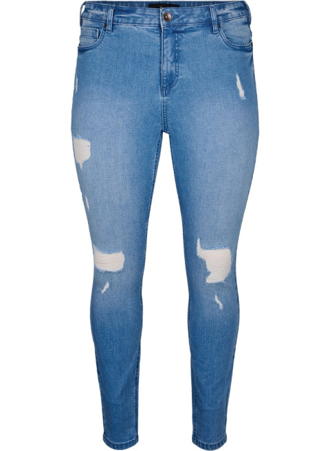 ZIZZI JASNONIEBIESKIE JEANSY SUPER SLIM FIT DZIURY 019H N78 ZIZZI JASNONIEBIESKIE JEANSY SUPER SLIM FIT DZIURY 019H N78