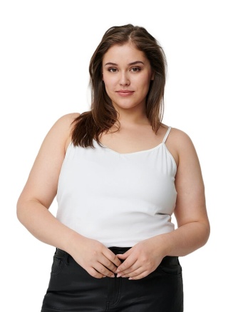 ZIZZI BIAŁY TOP RAMIĄCZKA BASIC 010N