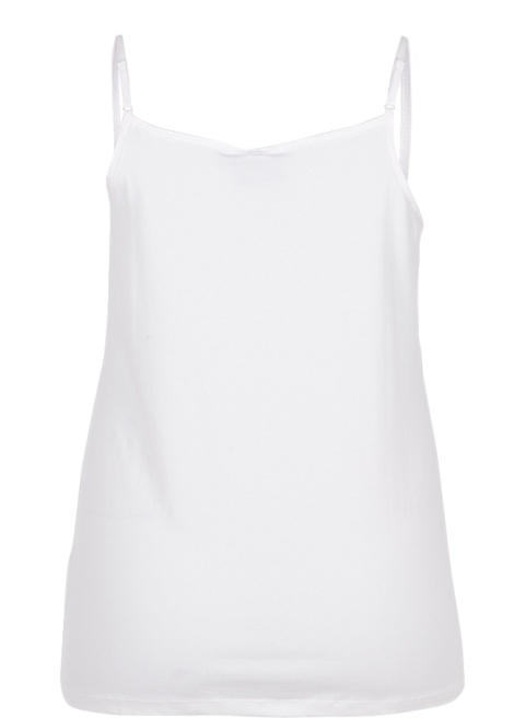 ZIZZI BIAŁY TOP RAMIĄCZKA BASIC 010N