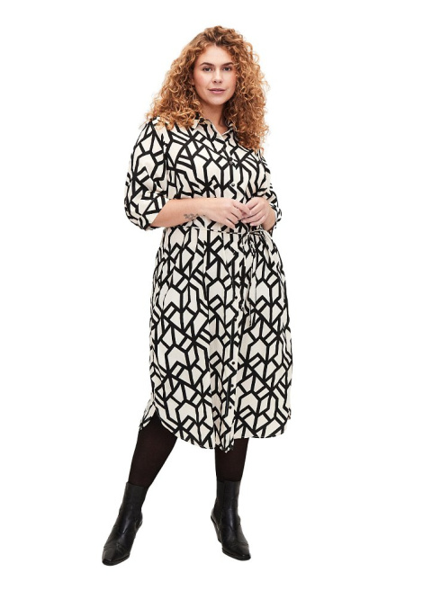 ZIZZI BIAŁA KOSZULOWA SUKIENKA WZÓR 016B ZIZZI BIAŁA KOSZULOWA SUKIENKA WZÓR 016B