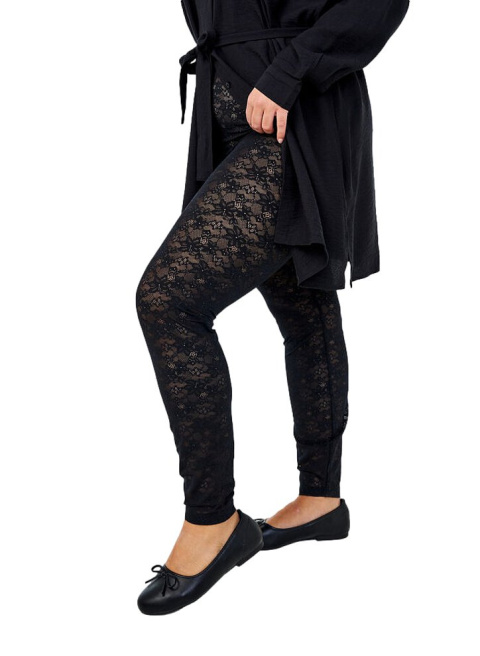 ZIZZI CZARNE LEGGINSY KORONKA 601A ZIZZI CZARNE LEGGINSY KORONKA 601A