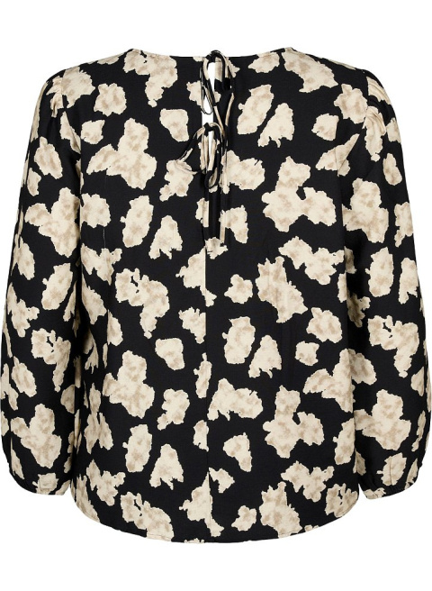 ZIZZI ELEGANCKA BLUZKA NADRUK WIĄZANIE 409A ZIZZI ELEGANCKA BLUZKA NADRUK WIĄZANIE 409A