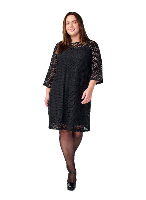 ZIZZI ELEGANCKA CZARNA SUKIENKA KORONKA 551B ZIZZI ELEGANCKA CZARNA SUKIENKA KORONKA 551B