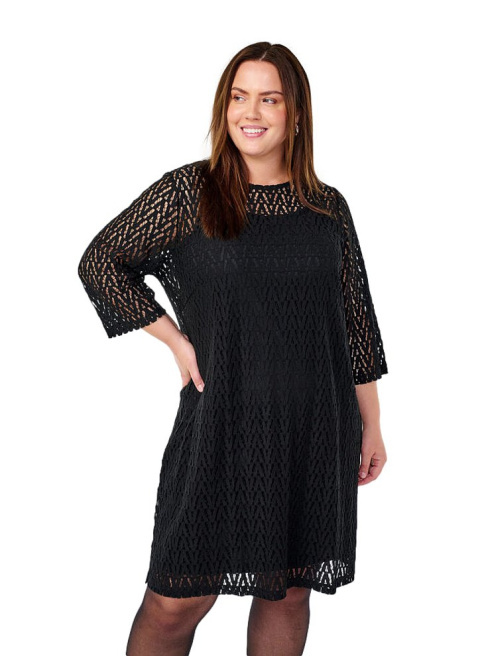 ZIZZI ELEGANCKA CZARNA SUKIENKA KORONKA 551B ZIZZI ELEGANCKA CZARNA SUKIENKA KORONKA 551B