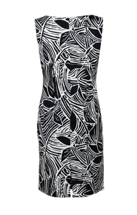 ELINETTE ELEGANCKA SUKIENKA WZÓR BIAŁO CZARNA E450 ELINETTE ELEGANCKA SUKIENKA WZÓR BIAŁO CZARNA E450