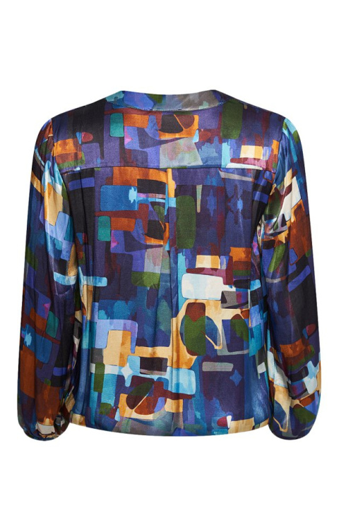 ELTON ELEGANCKA NIEBIESKA BLUZKA WZÓR WISKOZA E724 ELTON ELEGANCKA NIEBIESKA BLUZKA WZÓR WISKOZA E724