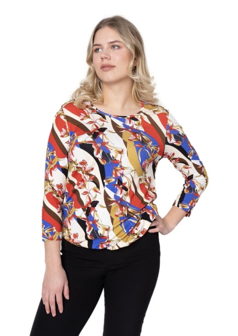 ELTON KOLOROWA BLUZKA GUMKA WZÓR E504