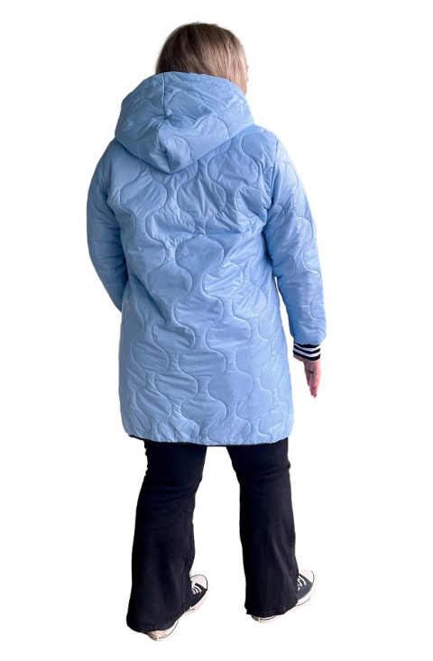 UNIMODA LEKKA PRZEJŚCIOWA PIKOWANA KURTKA PŁASZCZ BLUE UM02 UNIMODA LEKKA PRZEJŚCIOWA PIKOWANA KURTKA PŁASZCZ BLUE UM02
