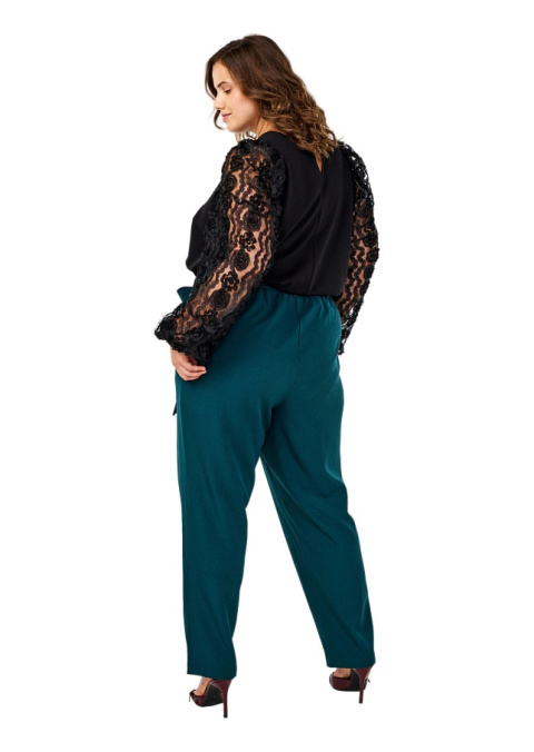 ZIZZI ELEGANCKIE ZIELONE SPODNIE WYSOKI STAN 253B ZIZZI ELEGANCKIE ZIELONE SPODNIE WYSOKI STAN 253B