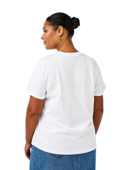 ZIZZI KLASYCZNY BIAŁY T-SHIRT BAWEŁNA 264A ZIZZI KLASYCZNY BIAŁY T-SHIRT BAWEŁNA 264A