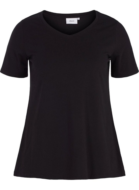 ZIZZI KLASYCZNY WYGODNY CZARNY T-SHIRT 010D