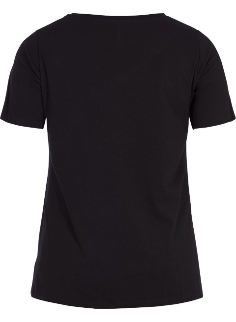 ZIZZI KLASYCZNY WYGODNY CZARNY T-SHIRT 010D