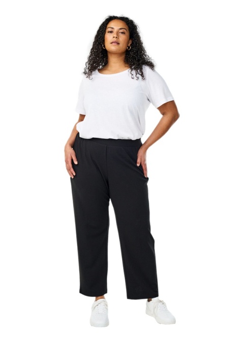ZIZZI ELEGANCKIE CZARNE SPODNIE PROSTA NOGAWKA 007A