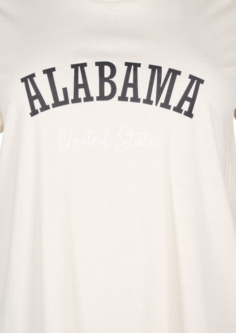 ZIZZI BANANOWY T-SHIRT NAPIS BAWEŁNA 252G ZIZZI BANANOWY T-SHIRT NAPIS BAWEŁNA 252G