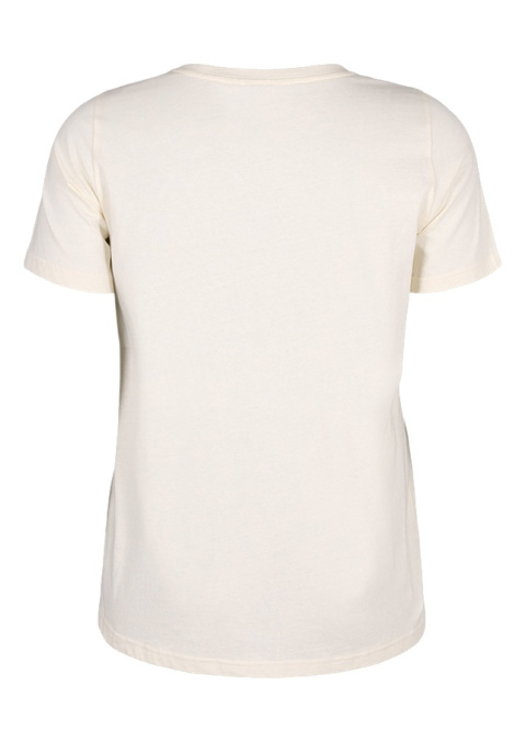 ZIZZI BANANOWY T-SHIRT NAPIS BAWEŁNA 252G ZIZZI BANANOWY T-SHIRT NAPIS BAWEŁNA 252G