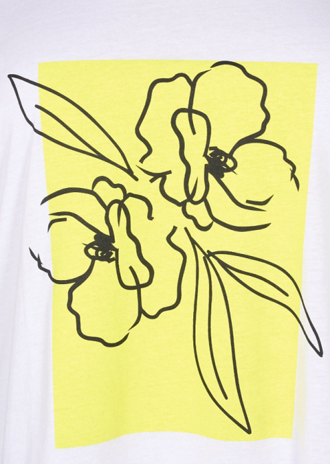 ZIZZI BIAŁY T-SHIRT NADRUK BAWEŁNA 253D ZIZZI BIAŁY T-SHIRT NADRUK BAWEŁNA 253D