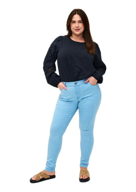 ZIZZI BŁĘKITNE SPODNIE JEANSY SLIM FIT 305F N78 ZIZZI BŁĘKITNE SPODNIE JEANSY SLIM FIT 305F N78