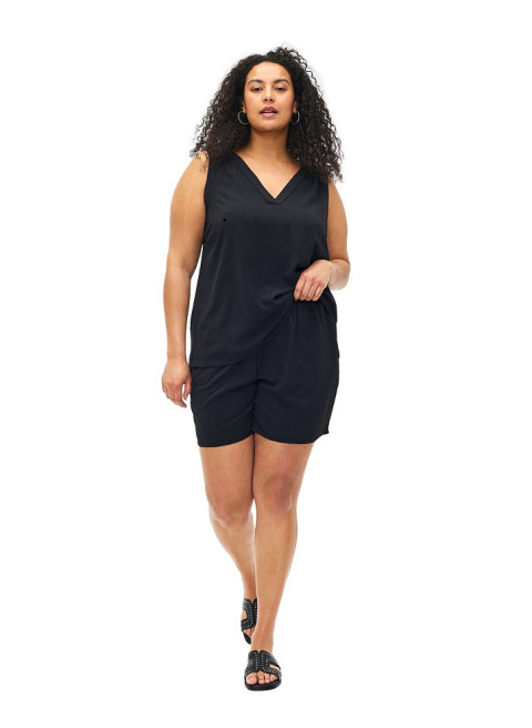 ZIZZI ELEGANCKA CZARNA BLUZKA TOP BEZ RĘKAWÓW 990C ZIZZI ELEGANCKA CZARNA BLUZKA TOP BEZ RĘKAWÓW 990C